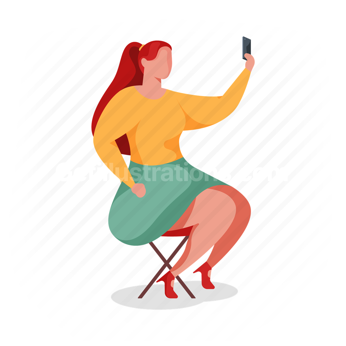 woman, selfie, smartphone, phone, camera